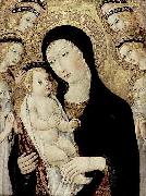 Madonna and Child with Sts Anthony Abbott and Bernardino of Siena SANO di Pietro